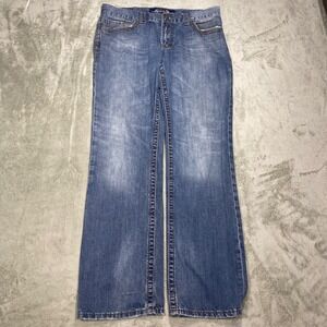 Seven7 Bootcut Jeans Embellished Pockets Denim Blue Jeans Size 34x34